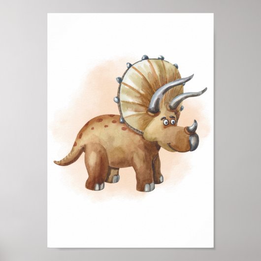 Dinosaurusprint Dino-kinderkamerposter Poster (Voorkant)