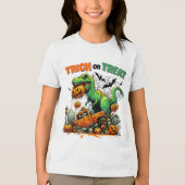 DINOSAURUSPUNS, TRUC OF BEHANDELT DINO Tri-Blend SHIRT (Voorkant)