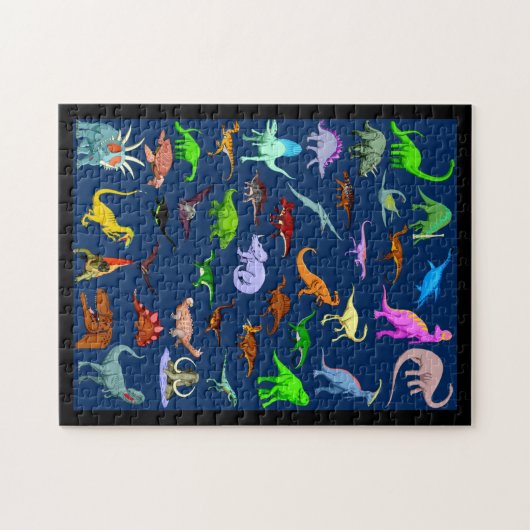 dinosauruspuzzel legpuzzel (Horizontaal)