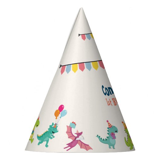 Dinosaurus's verjaardagsfeestje feesthoedjes (Links)