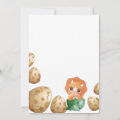 Dinosaurussen 3e Meisje Verjaardagsfeest Uitnodigi Kaart (Achterkant)