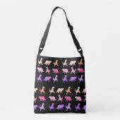 Dinosaurussen, aangepaste alles-over-printCanvas t Crossbody Tas (Achterkant)