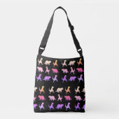 Dinosaurussen, aangepaste alles-over-printCanvas t Crossbody Tas (Voorkant)