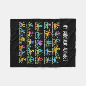 Dinosaurussen Alphabet ABC terug naar school Stude Fleece Deken (Voorkant (Horizontaal))
