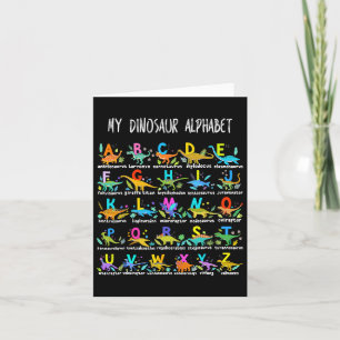 Dinosaurussen Alphabet ABC terug naar school Stude Kaart