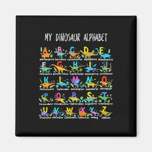 Dinosaurussen Alphabet ABC terug naar school Stude Magneet
