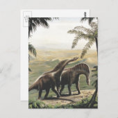  dinosaurussen, Amargasaurus met palmbomen Briefkaart (Voorkant / Achterkant)
