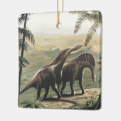  dinosaurussen, Amargasaurus met palmbomen Keramisch Ornament (Links)