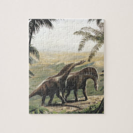 dinosaurussen, Amargasaurus met palmbomen Legpuzzel