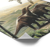  dinosaurussen, Amargasaurus met palmbomen Poster (Hoek)