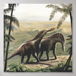  dinosaurussen, Amargasaurus met palmbomen Poster