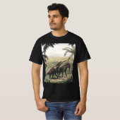 dinosaurussen, Amargasaurus met palmbomen T-shirt (Voorkant volledig)
