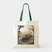  dinosaurussen, Amargasaurus met palmbomen Tote Bag (Voorkant)