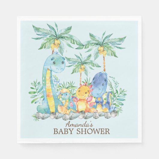 Dinosaurussen Baby showers servetten (Voorkant)