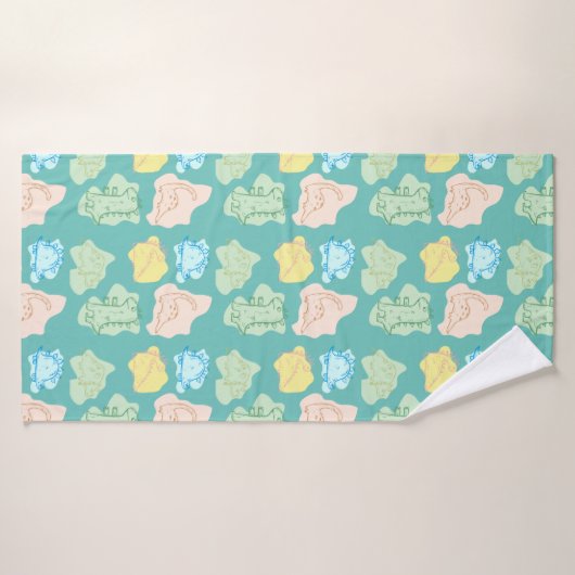 dinosaurussen bad handdoek (Badhanddoek)