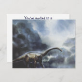 dinosaurussen, Barapasaurus Birthday Party Kaart (Voorkant / Achterkant)