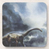  dinosaurussen, Barapasaurus met Storm wolken Bier Onderzetter (Voorkant)