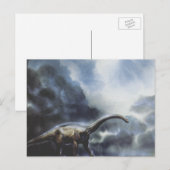  dinosaurussen, Barapasaurus met Storm wolken Briefkaart (Voorkant / Achterkant)