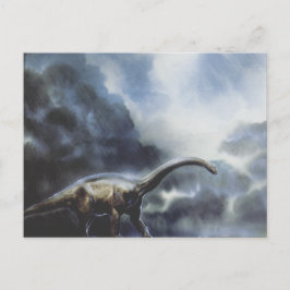  dinosaurussen, Barapasaurus met Storm wolken Briefkaart
