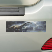  dinosaurussen, Barapasaurus met Storm wolken Bumpersticker (Op auto)