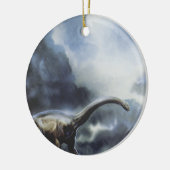  dinosaurussen, Barapasaurus met Storm wolken Keramisch Ornament (Links)