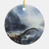  dinosaurussen, Barapasaurus met Storm wolken Keramisch Ornament (Achterkant)