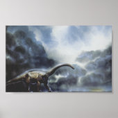  dinosaurussen, Barapasaurus met Storm wolken Poster (Voorkant)