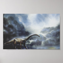 dinosaurussen, Barapasaurus met Storm wolken Poster