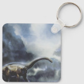 dinosaurussen, Barapasaurus met Storm wolken Sleutelhanger (Achterkant)
