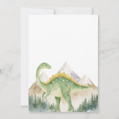 Dinosaurussen & bergen Kleurrijk 1e verjaardagsfee Kaart (Achterkant)