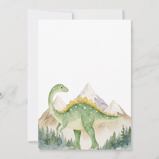 Dinosaurussen & bergen Kleurrijk 7e verjaardagsfee Kaart (Achterkant)