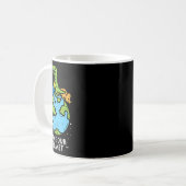 Dinosaurussen besparen onze planet Cute Earth Day  Koffiemok (Voorkant links)