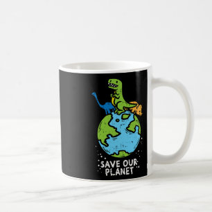 Dinosaurussen besparen onze planet Cute Earth Day  Koffiemok