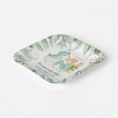 Dinosaurussen Borden van onbewerkt Baby shower Papieren Bordje (Gebogen)