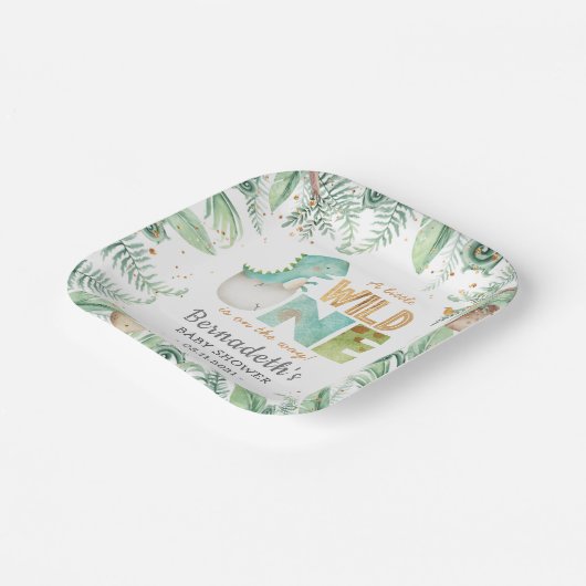 Dinosaurussen Borden van onbewerkt Baby shower Papieren Bordje