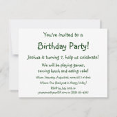  dinosaurussen, Brachiosaurus Birthday Party Kaart (Achterkant)