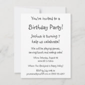  dinosaurussen, Brachiosaurus Birthday Party Kaart (Achterkant)