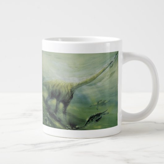  dinosaurussen, Brachiosaurus die zwemmen in de oc Grote Koffiekop (Rechts)