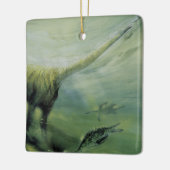  dinosaurussen, Brachiosaurus die zwemmen in de oc Keramisch Ornament (Links)