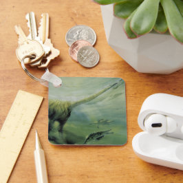  dinosaurussen, Brachiosaurus die zwemmen in de oc Sleutelhanger