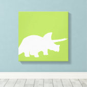 Dinosaurussen canvas kunst in het groen (Insitu (Houten vloer))