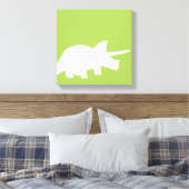Dinosaurussen canvas kunst in het groen (Insitu (Slaapkamer))