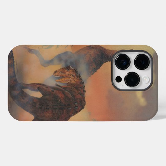  dinosaurussen, Carnotaurus Roaring in Oerwoud Case-Mate iPhone Case (Achterkant (horizontaal))