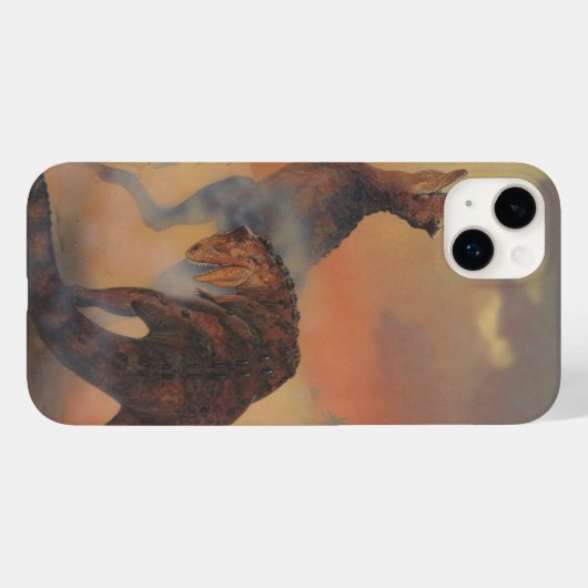  dinosaurussen, Carnotaurus Roaring in Oerwoud Case-Mate iPhone Case (Achterkant (horizontaal))