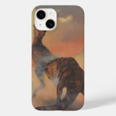  dinosaurussen, Carnotaurus Roaring in Oerwoud Case-Mate iPhone Case (Achterkant)