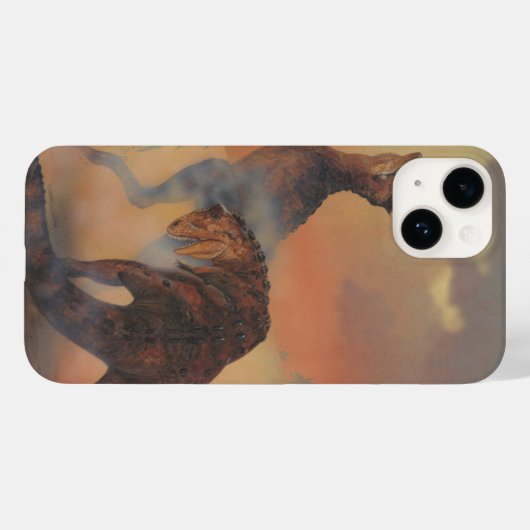  dinosaurussen, Carnotaurus Roaring in Oerwoud Case-Mate iPhone Case (Achterkant (horizontaal))