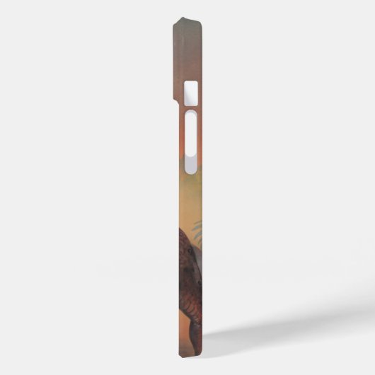  dinosaurussen, Carnotaurus Roaring in Oerwoud Case-Mate iPhone Case (Achterkant / Links)