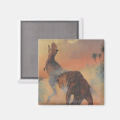 dinosaurussen, Carnotaurus Roaring in Oerwoud Magneet (Voorkant / Achterkant)