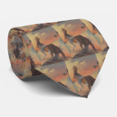  dinosaurussen, Carnotaurus Roaring in Oerwoud Stropdas (Opgerold)