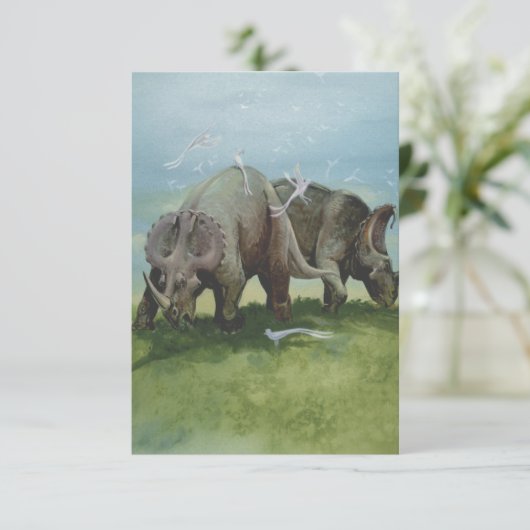  dinosaurussen, Centrosaurus Grazing in de weide (Staand voorkant)